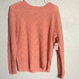 NWT Old Navy pointelle sweater pink S